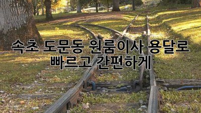 속초 도문동 원룸이사, 용달로 빠르고 간편하게! 📦💨